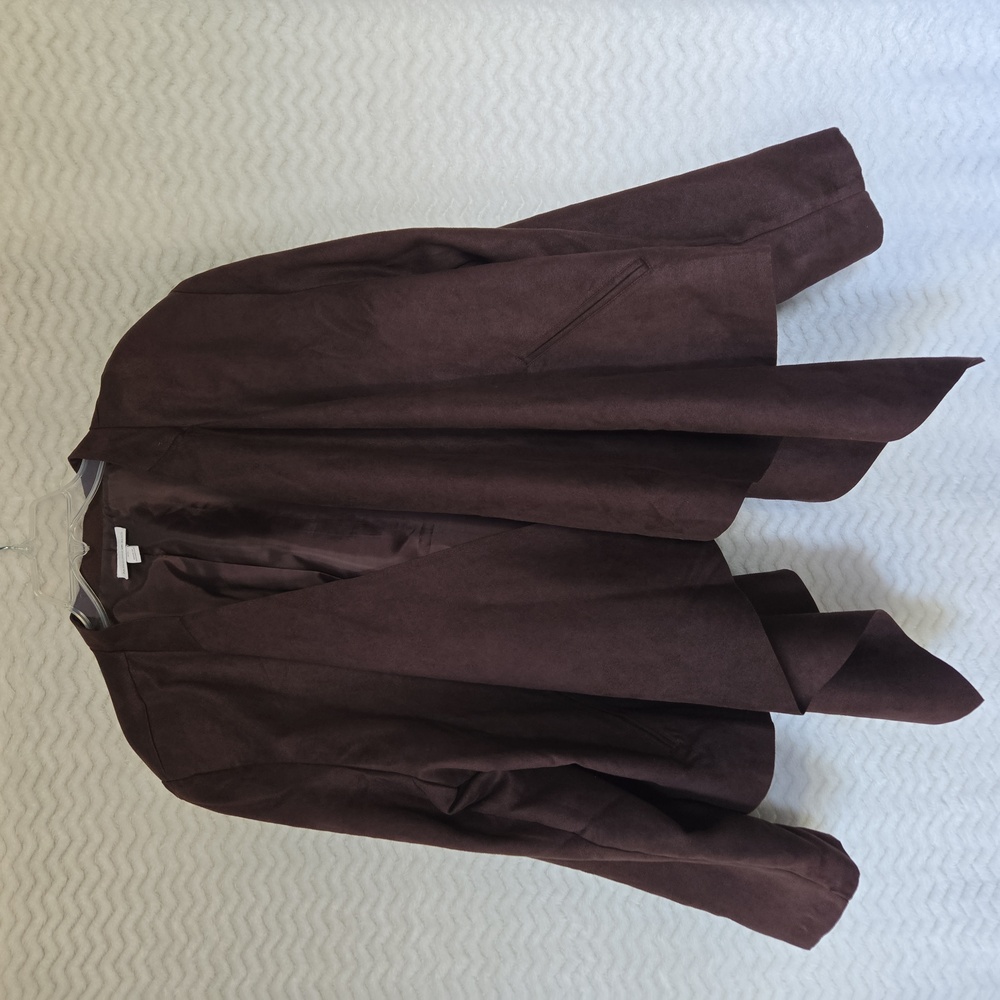 Plus Size Fashion Bug Dark Brown Women's Blazer